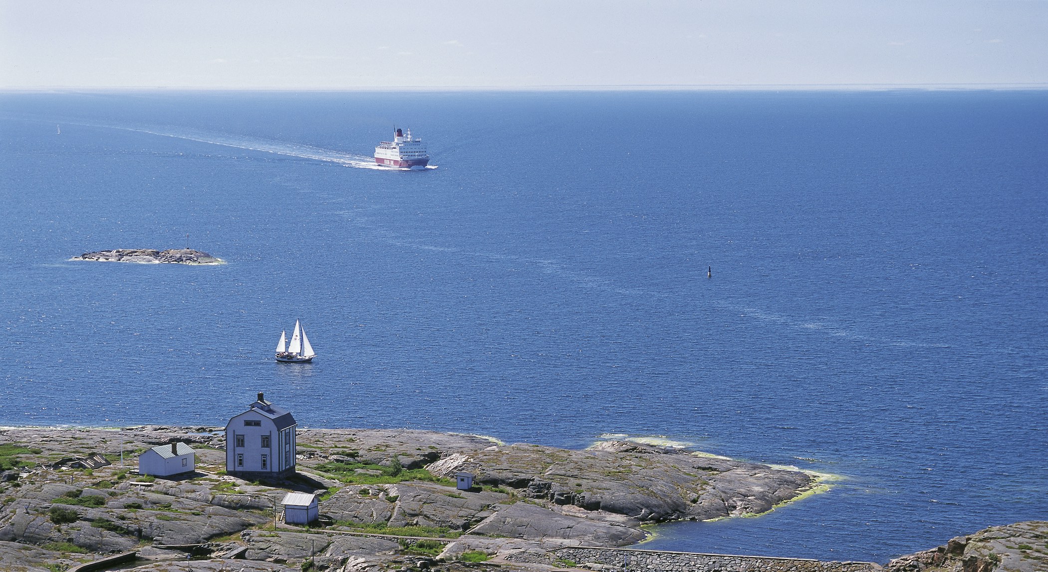 Viking Line færge nærmer sig Ålandsøerne.